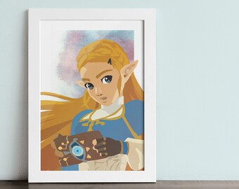 ZELDA poster - Inspired by The Legend of Zelda: Breath of the Wild & Age of Calamity