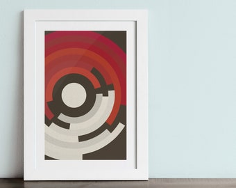 ABSTRACT POKÉBALL poster - Inspired by the Pokemon series. Fine art print.