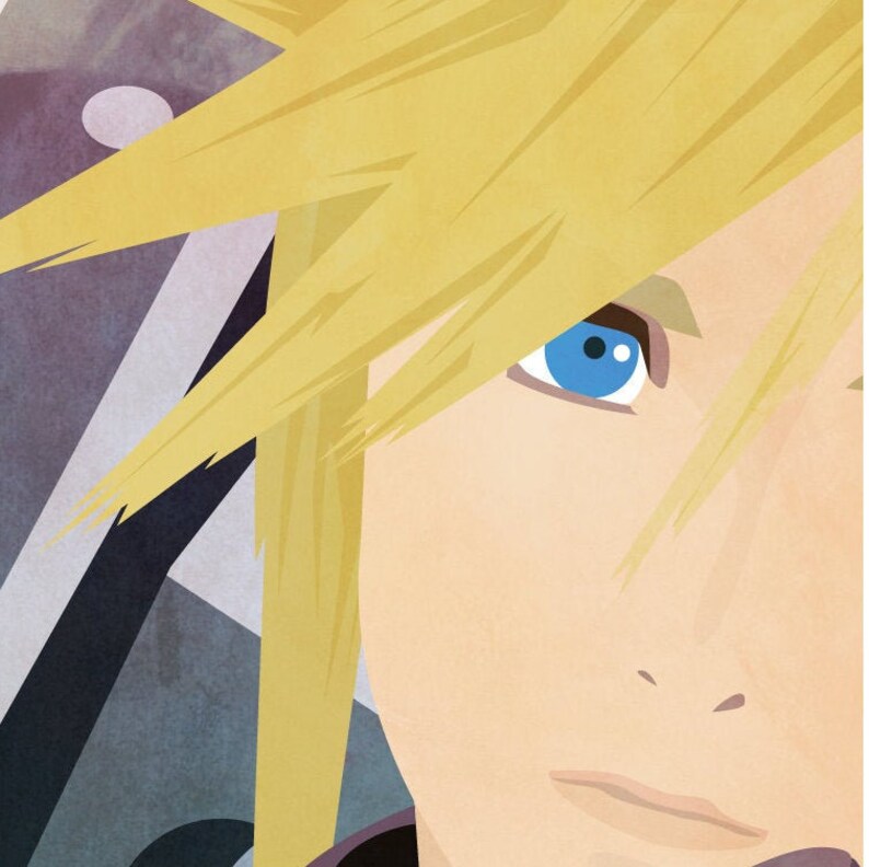 CLOUD STRIFE poster Inspired by Super Smash Bros & FFVII image 2