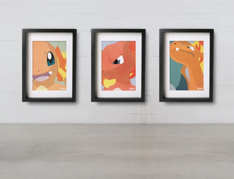 Oshawott Evolutions Pokemon Poster Art Print Watercolor Anime Print Poster