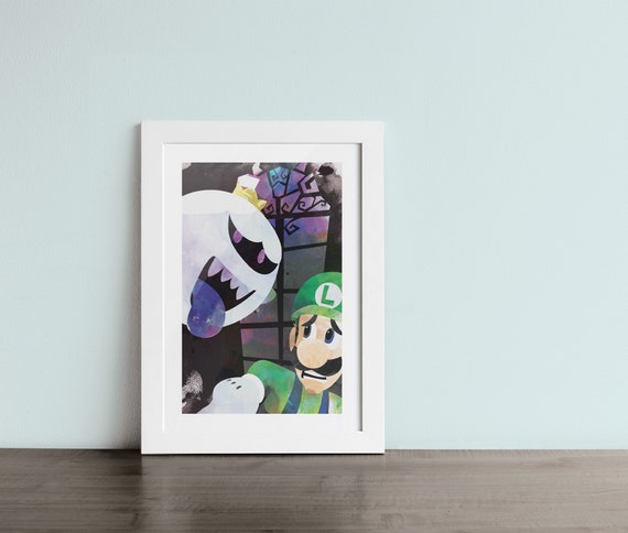 Download Luigi King Boo Poster Inspired By Luigi S Mansion Etsy