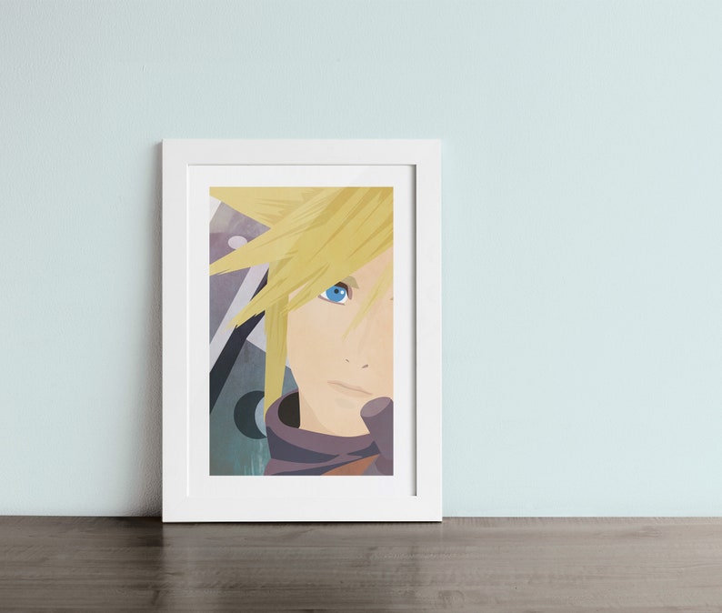 CLOUD STRIFE poster Inspired by Super Smash Bros & FFVII image 1