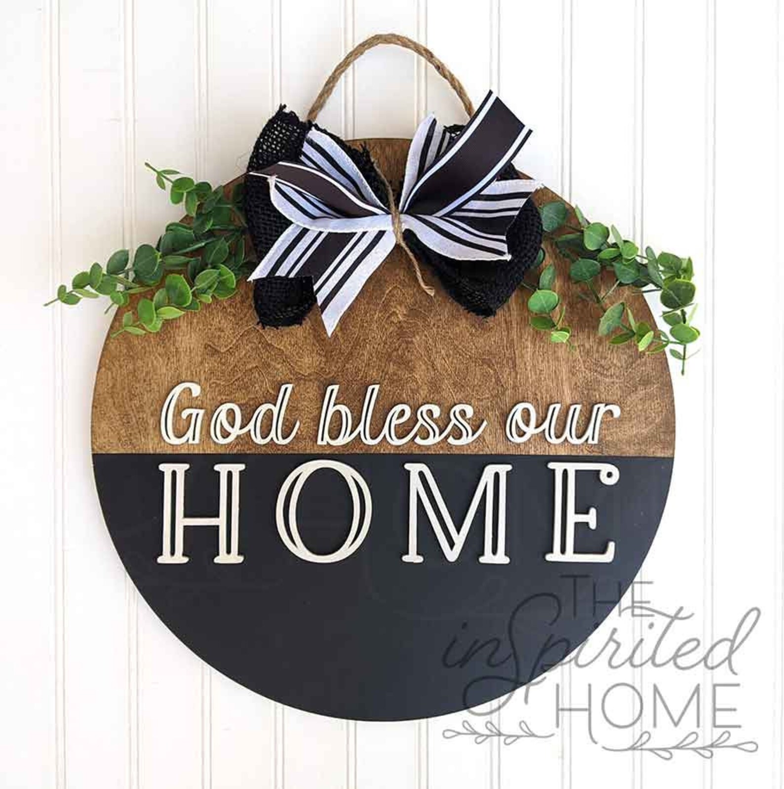 Bless This Home Door Hanger God Bless Our Home Porch Sign - Etsy