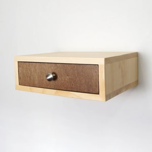 Floating Nightstand with 1 Drawer and round knob Raw image 1