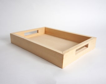 Serving Tray Wood Accent table decor - Raw