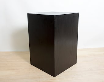 Solid black modern table, Simple Wooden Side Table - Black