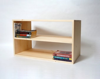 simple rectangle bookcase, Solid wood bookshelf - Raw