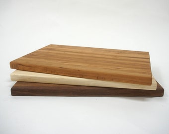 Reversible Cutting Board, Solid Wood Edge Grain Food safe Cheese Boards - Cherry