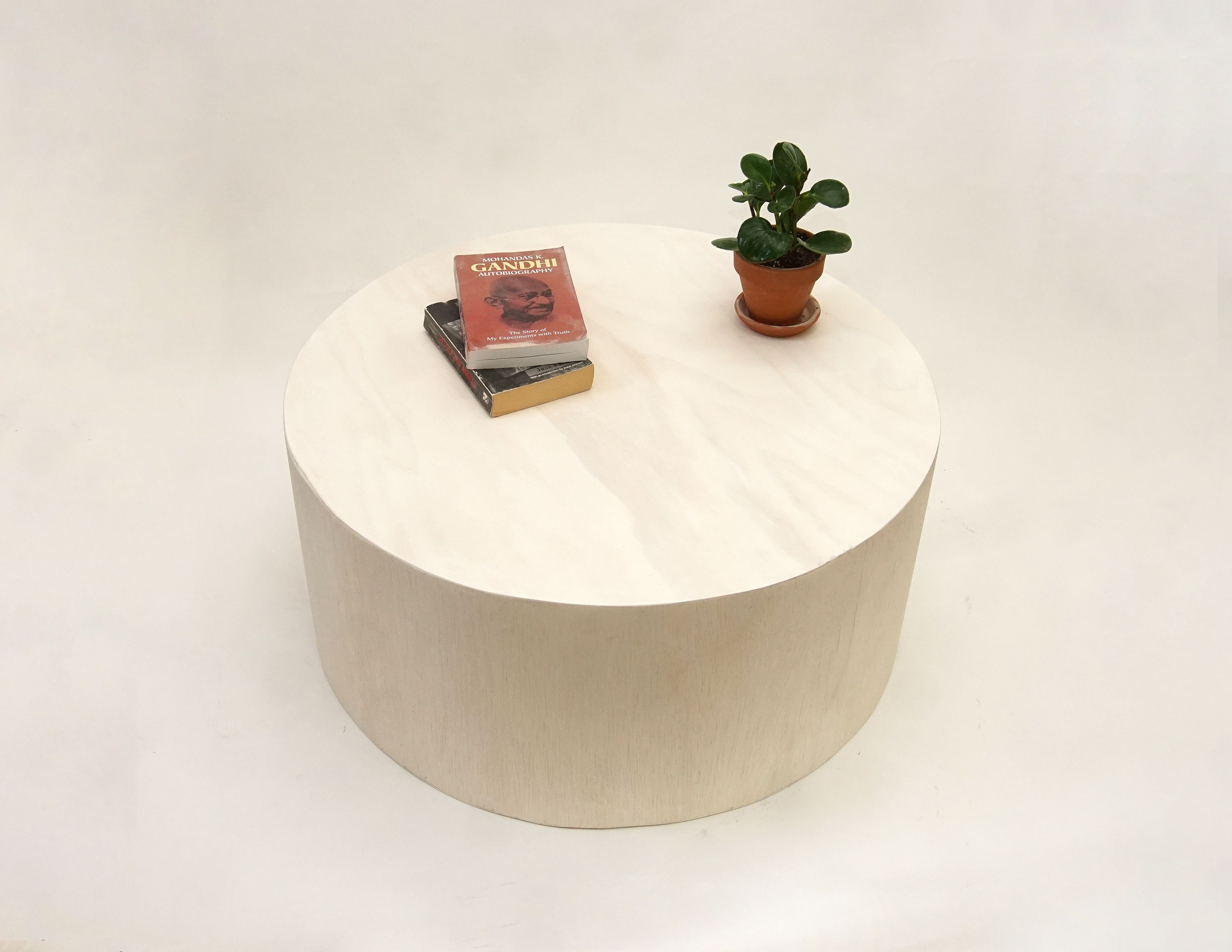 Low Circular Round Drum Coffee Table. Modern Round Low Coffee Etsy