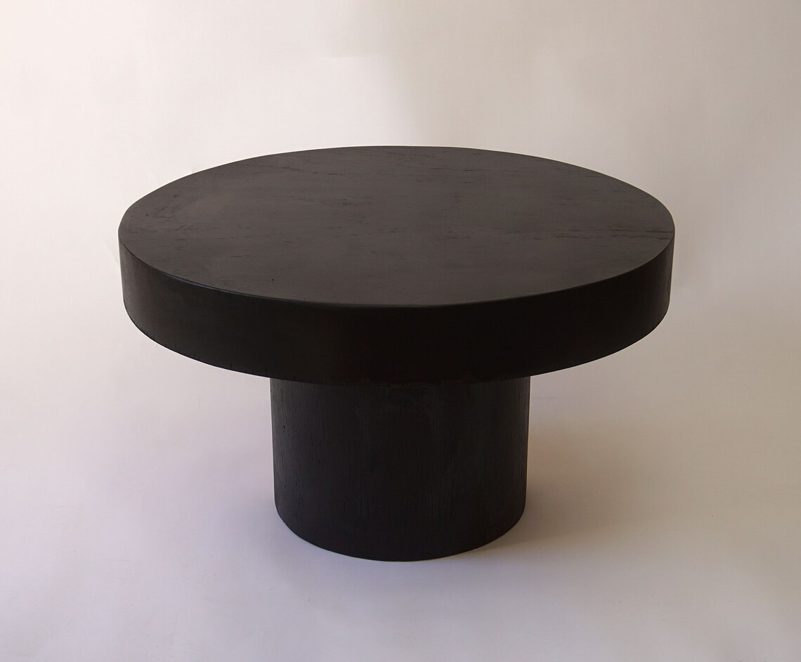 Low Circular Round Pedestal Coffee Table. Modern Round Low - Etsy