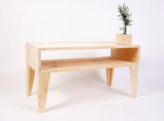 Modern Coffee Table With Angle Legs Coffee Table With Extra Shelf