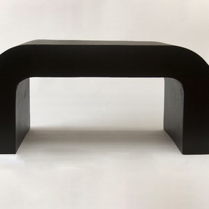 Curved Coffee Table, Horseshoe Coffee Table, U shaped coffee table, Modern simple rounded table Black image 6