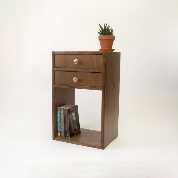 Narrow Bedside Table Etsy
