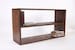 Simple Rectangle Bookcase with Shelf, Solid wood bookshelf, Low Minimal Storage - Walnut 