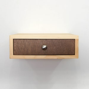 Floating Nightstand with 1 Drawer and round knob Raw image 7