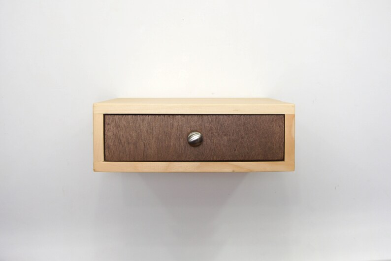 Floating Nightstand with 1 Drawer and round knob Raw image 7