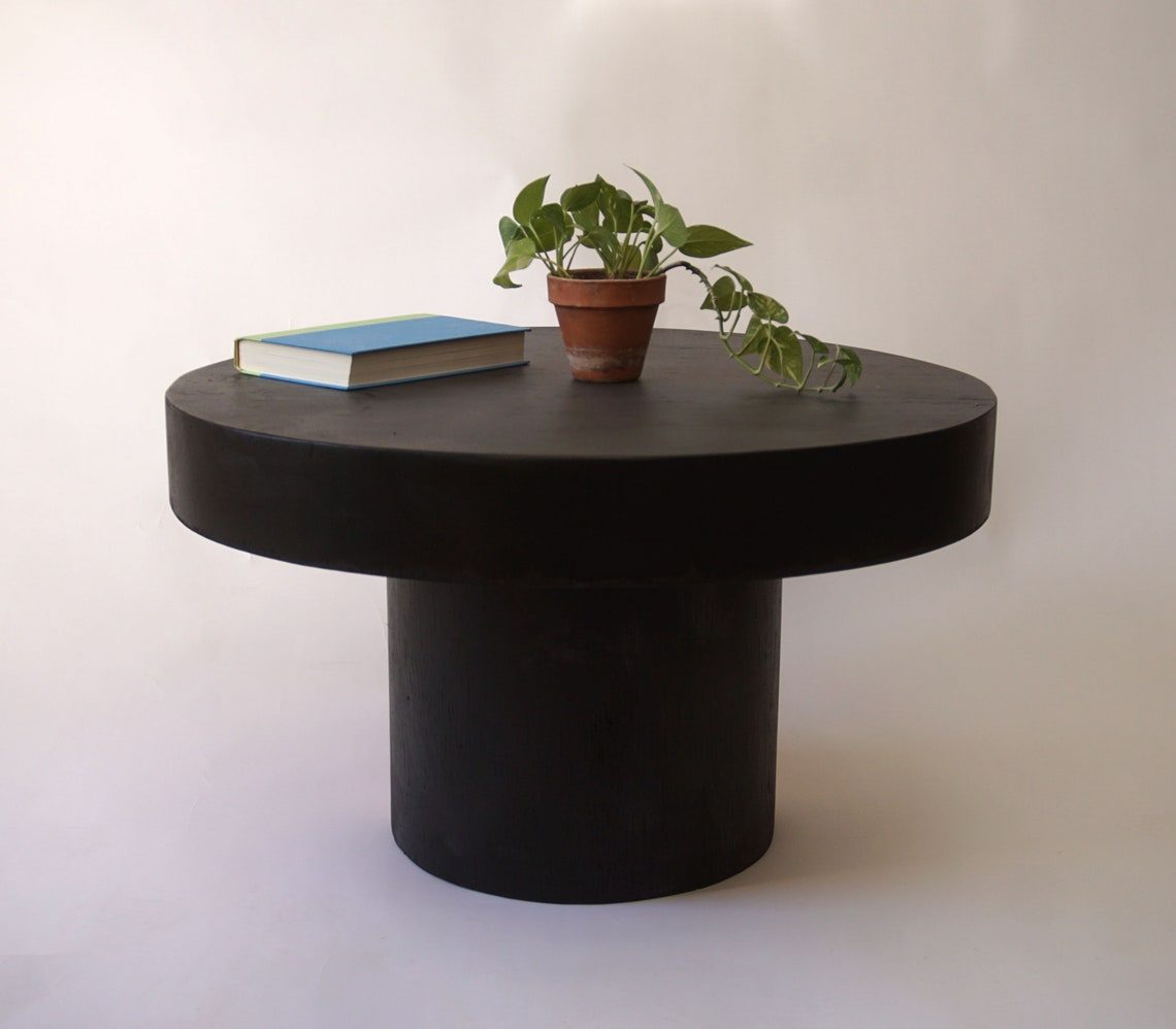 Low Circular Round Pedestal Coffee Table. Modern Round Low - Etsy