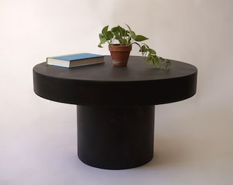 Black pedestal cheap coffee table
