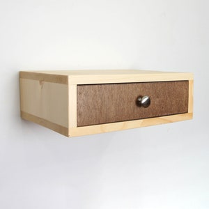 Floating Nightstand with 1 Drawer and round knob Raw image 5