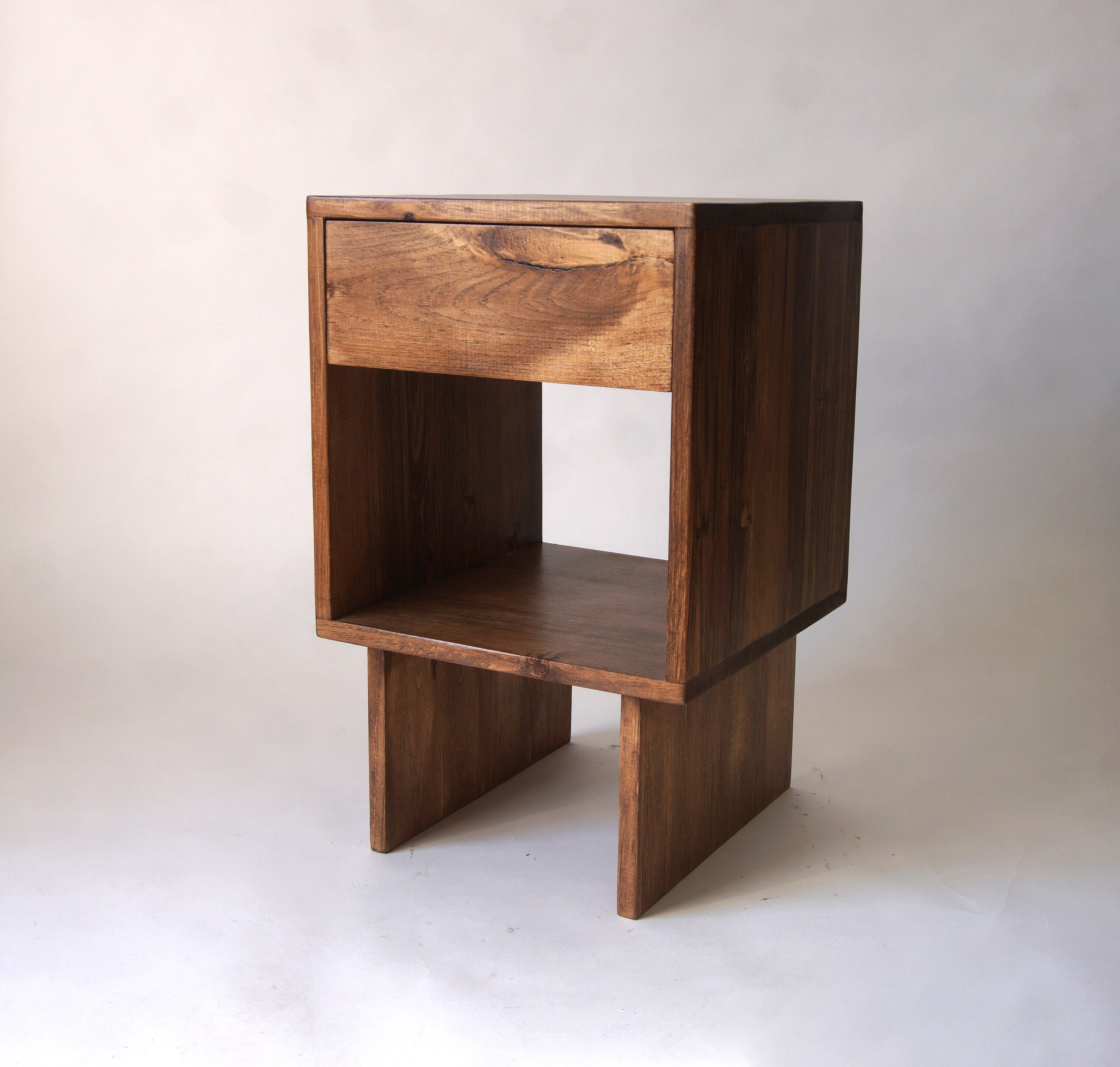 Reclaimed pine sale nightstand