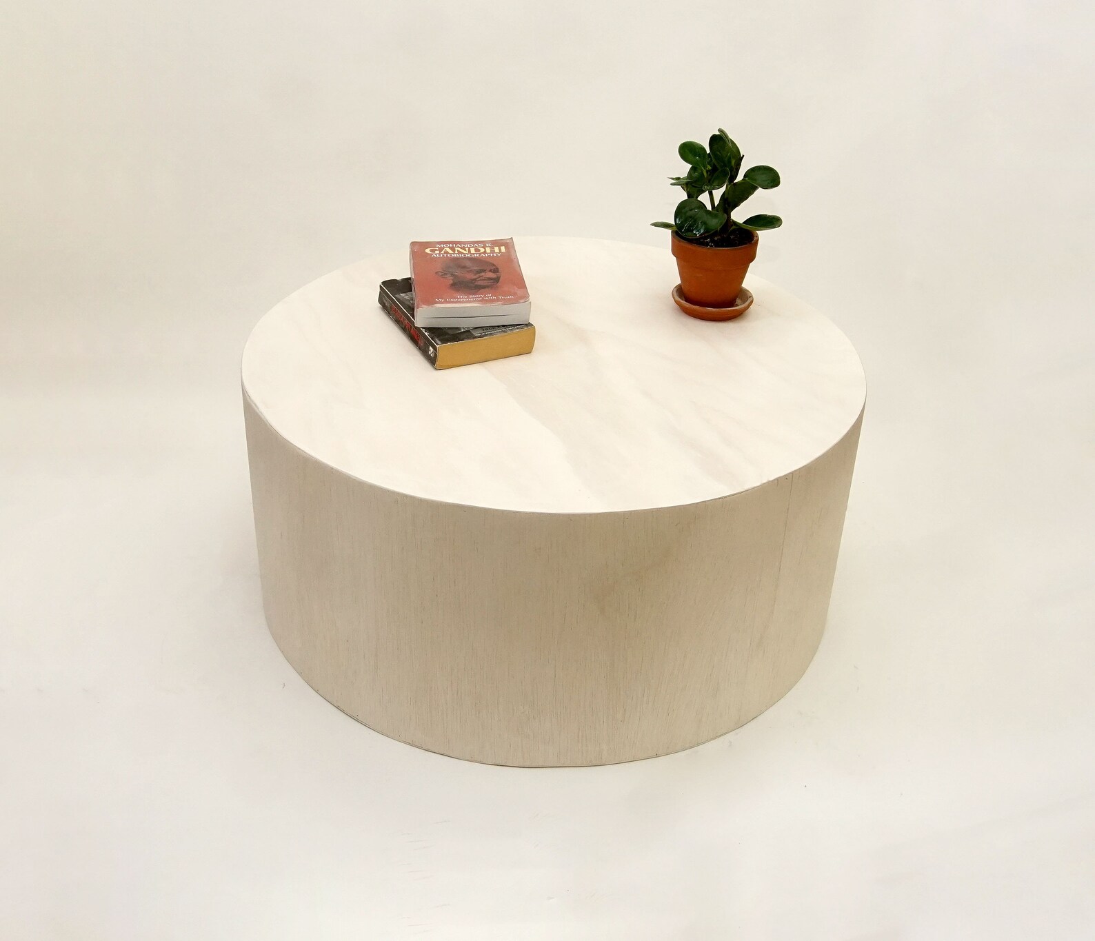 Round Drum Circular Coffee Table. Modern Round Low Coffee Etsy