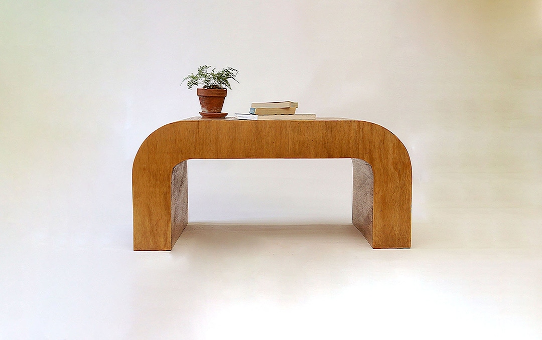 Curved Coffee Table, U Shaped Coffee Table, Modern Simple Rounded Table