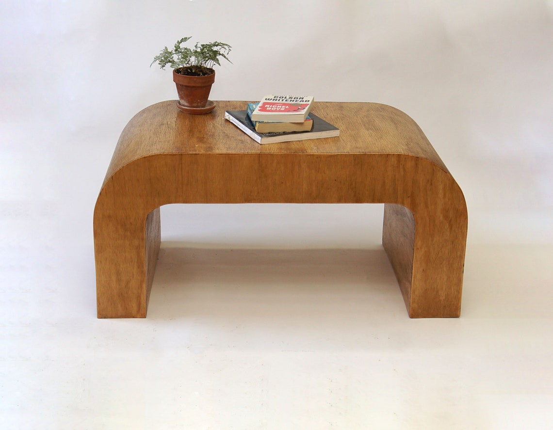Curved Coffee Table U Shaped Coffee Table Modern Simple Etsy
