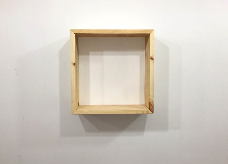 Handmade Square Wall Book Shelf,Floating Bookshelf Wall Storage image 10