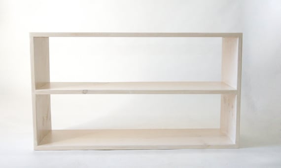 Raw wood sale bookshelf