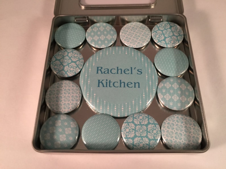 Personalized Teal Magnet Set