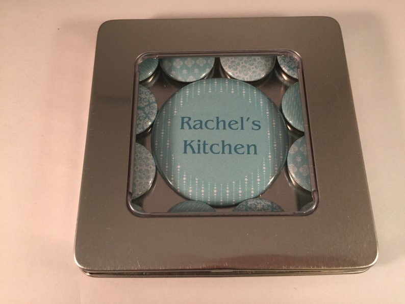Personalized Teal Magnet Set