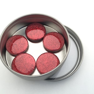 Red Glitter Magnet Set
