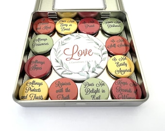 Corinthians "Love Is" Magnet Set, Fall Colors