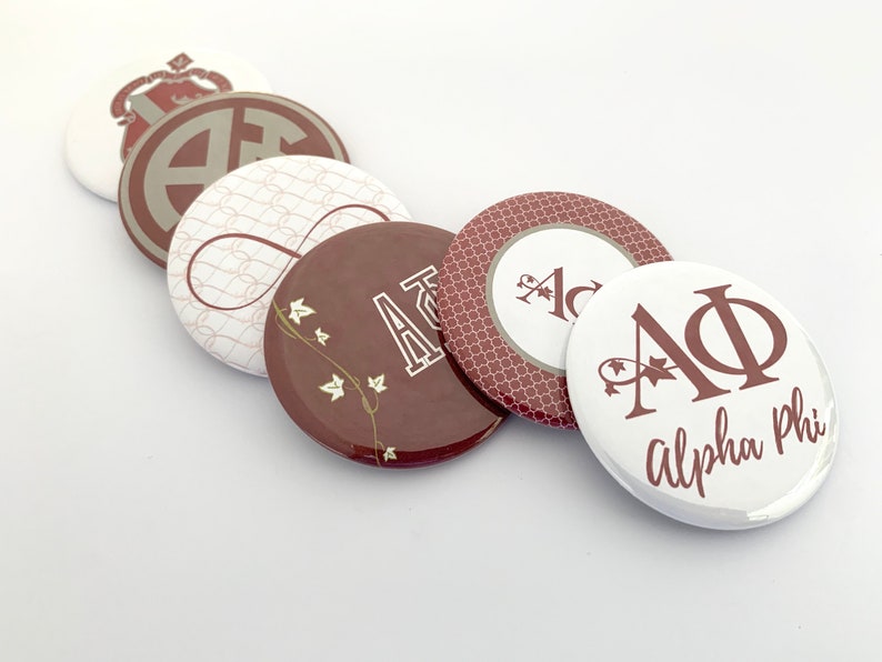 Alpha Phi Pocket Mirrors and Pins Etsy