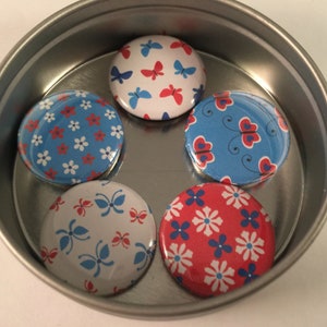 Blumen und Schmetterlinge Magnet Set