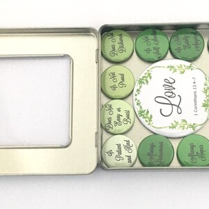 Corinthians "Love Is" Magnet Set, Background color can be customized image 4