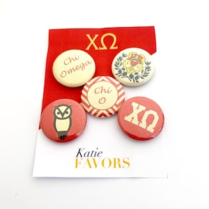 Chi Omega 5 Mini-Pin Set