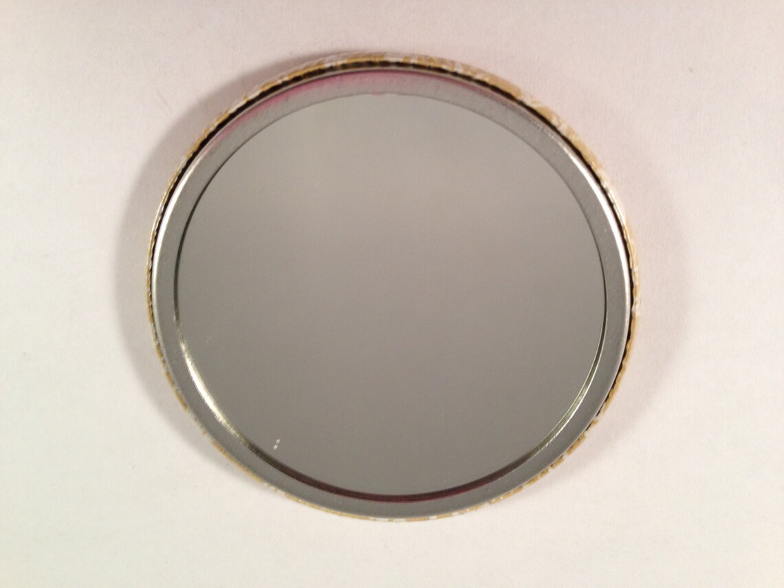 Light Gold Damask Pocket Mirrors Etsy