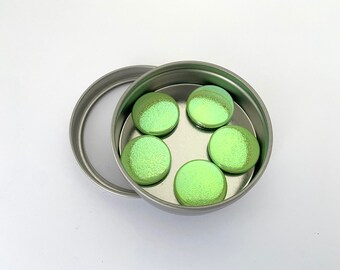 Lime Green Iridescent Magnet Set