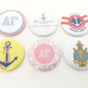 Delta Gamma Pocket Mirrors and Magnets