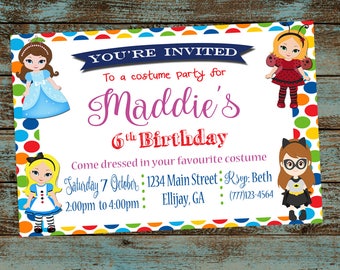 50 off costume party invitation princess costume invitation etsy