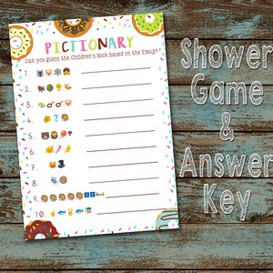 Baby Sprinkle Game, Donuts & Diapers Sprinkle Game, Baby Book Shower Game, Emoji Shower Game, Digital File DIY