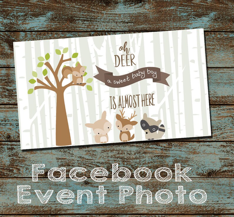 Oh Deer Baby Shower Woodland Creatures Facebook Event Header Etsy Oh Deer Baby Shower Woodland Creatures Facebook Event Header Etsy