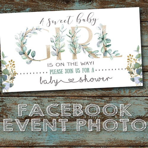EDITABLE Baby Shower Facebook Event Cover Photo Forest Etsy