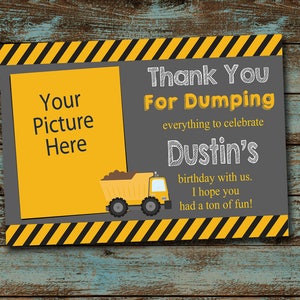 Construction Birthday Party Invitation, Construction Party, Party Under Construction, Construction Thank You Card, Printable, Digital File image 3