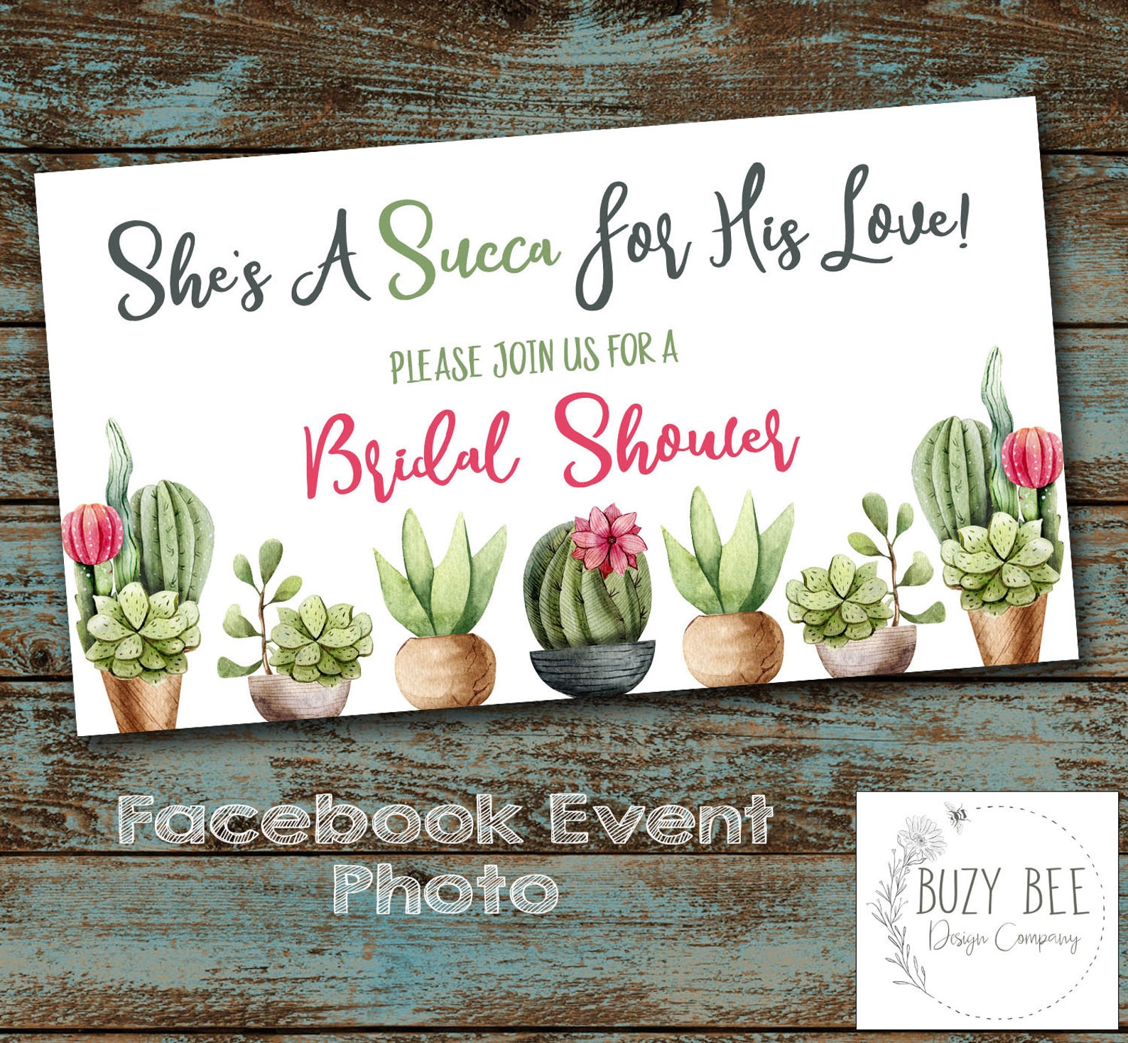 Succulent Bridal Shower Invitation Wedding Shower Invitation Etsy