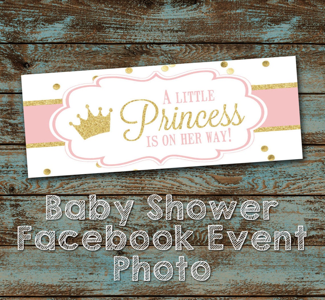 Baby Shower Facebook Event Header Image Little Princess Baby Etsy