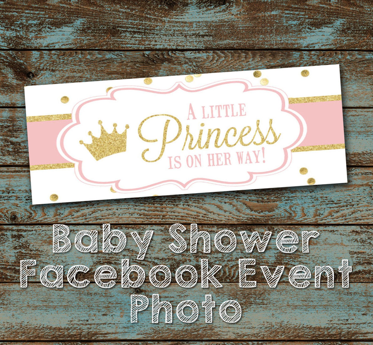 Baby Shower Facebook Event Header Image Little Princess Baby Etsy