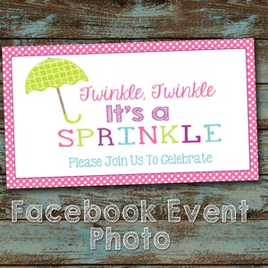 Baby Sprinkle Facebook Event Header, Baby Shower Facebook Cover Photo, Girl Sprinkle, Pink Baby Girl Shower - Digital File