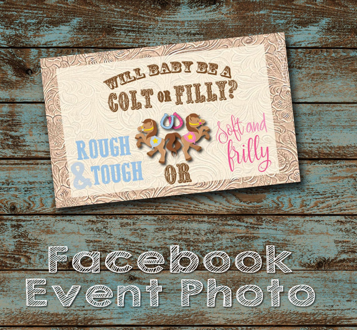 Colt or Filly Gender Reveal Gender Reveal Party Invitation Etsy